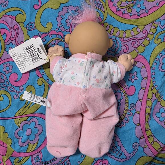 Russ Troll Kidz “Gaa Gaa” Baby Troll Doll NWT 1990s Pink Outfit - Picture 9 of 9